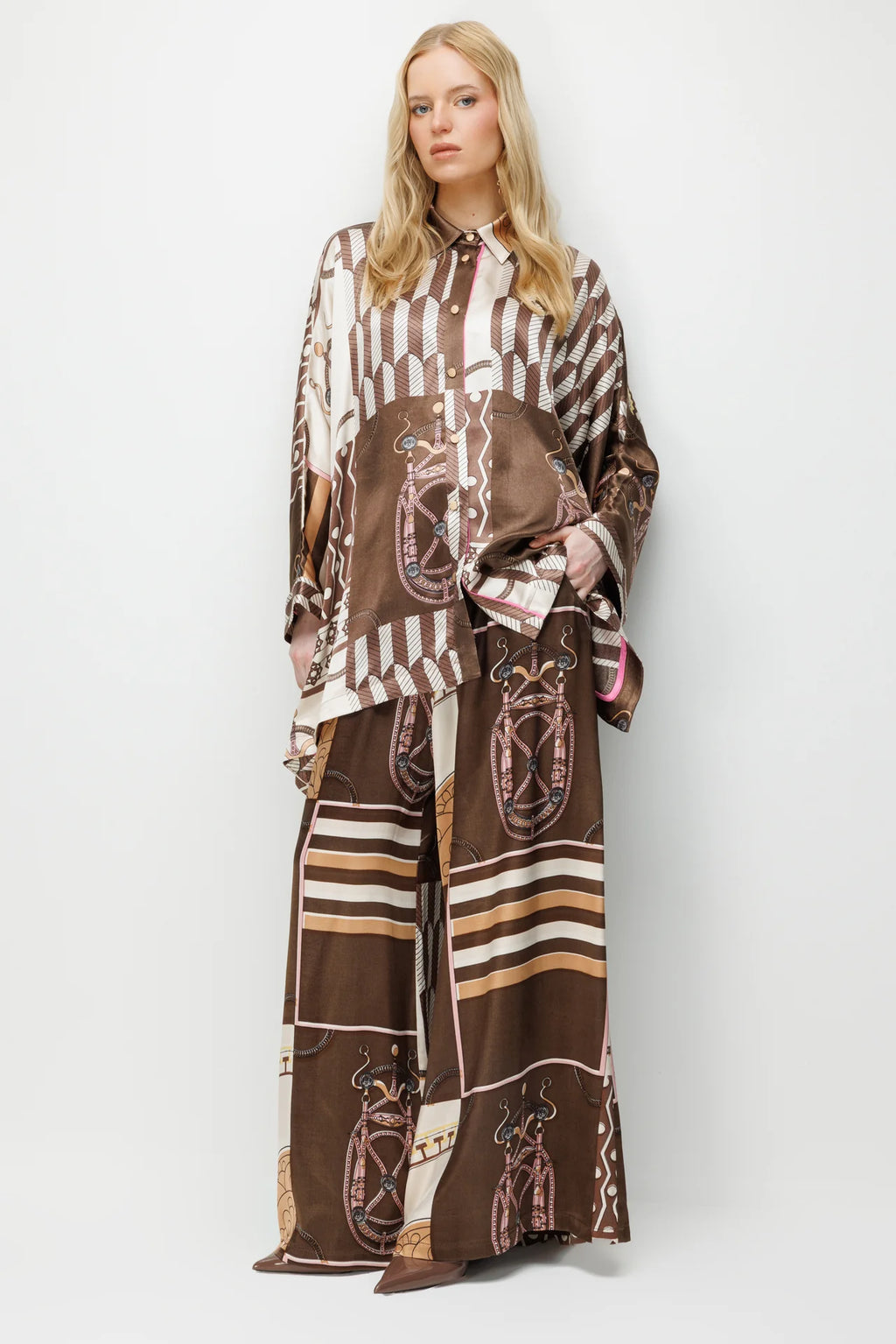 Oversize Saten Takım