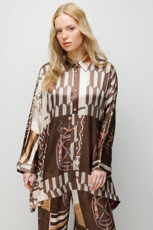 Oversize Saten Takım
