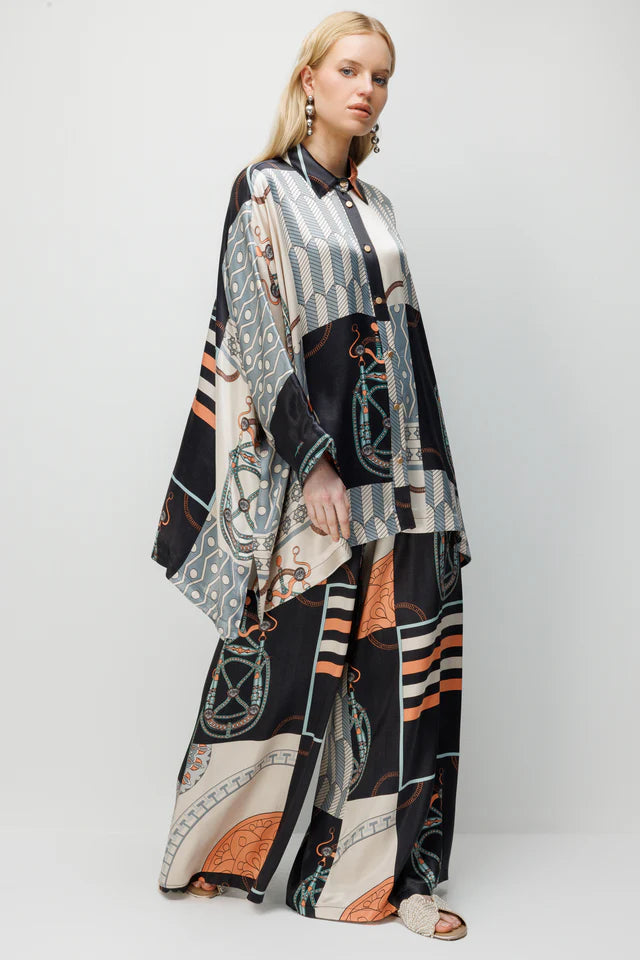 Oversize Saten Takım