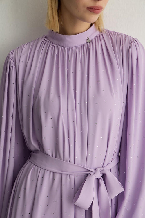 30017 Veluna Elbise Lila