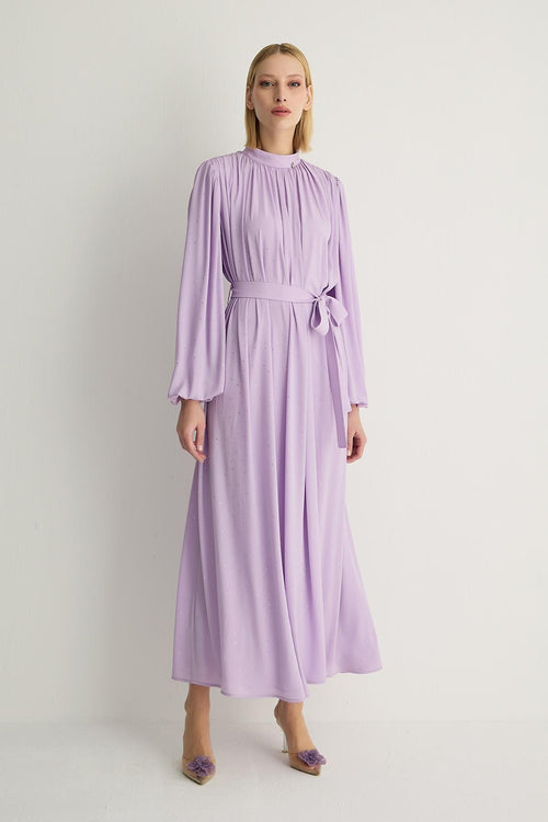 30017 Veluna Elbise Lila