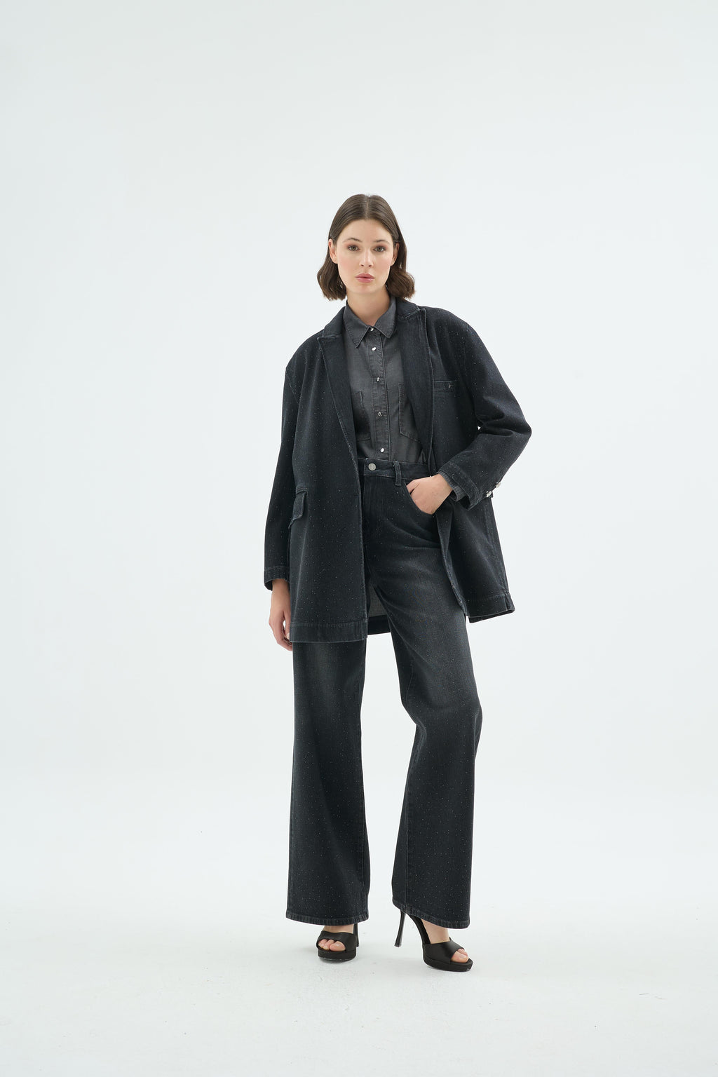 40016 Ziva Denim Ceket Siyah
