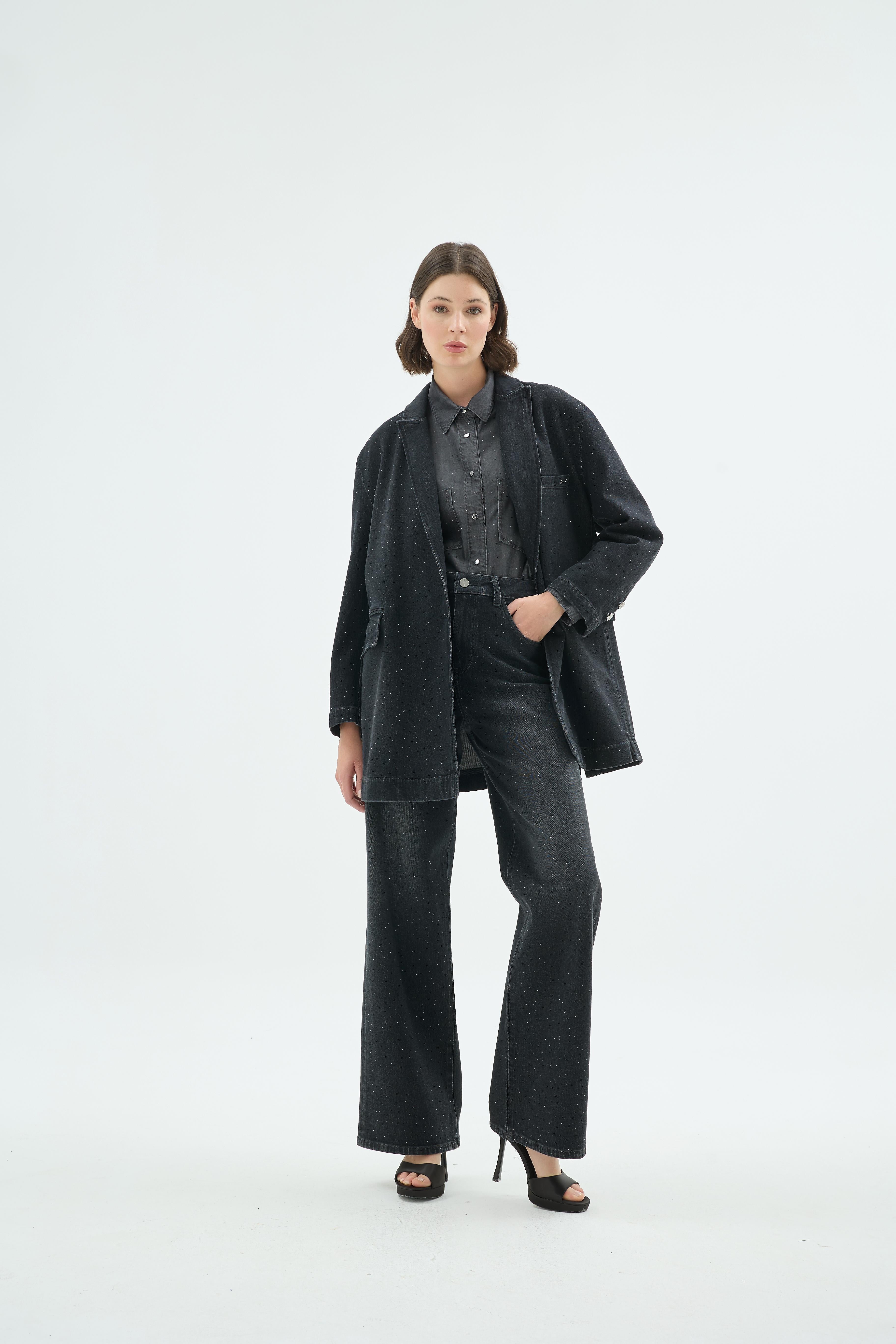 40016 Ziva Denim Ceket Siyah