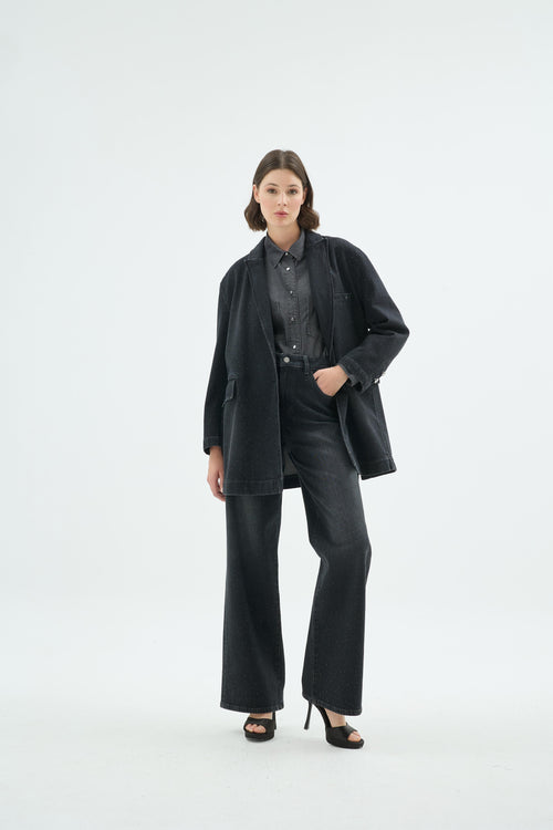 40016 Ziva Denim Ceket Siyah