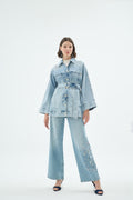 40018 Santa Denim Ceket Açık Mavi