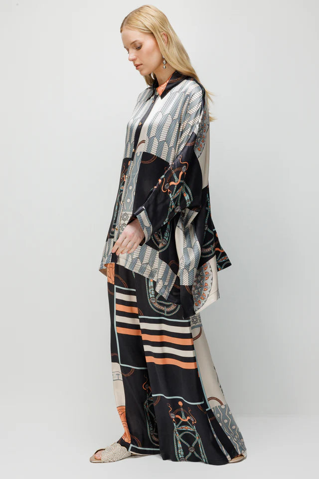 Oversize Saten Takım