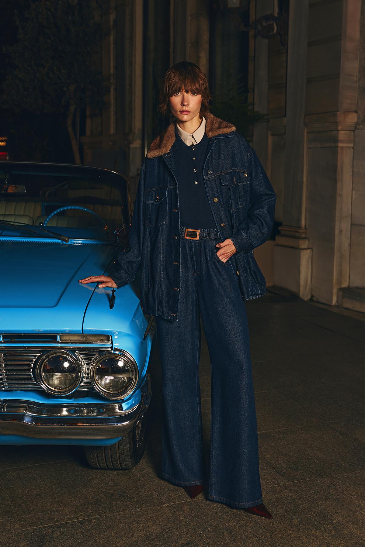 50034 Soul Denim Pantolon Koyu Mavi