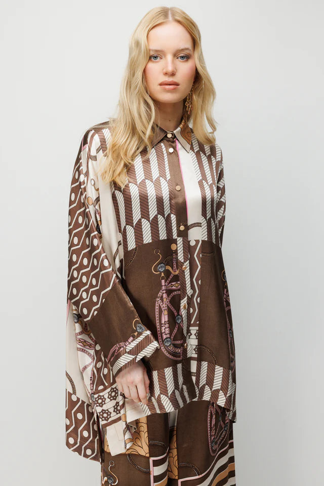 Oversize Saten Takım