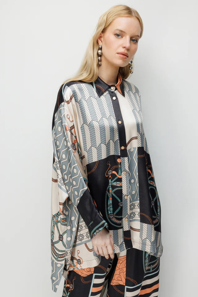 Oversize Saten Takım