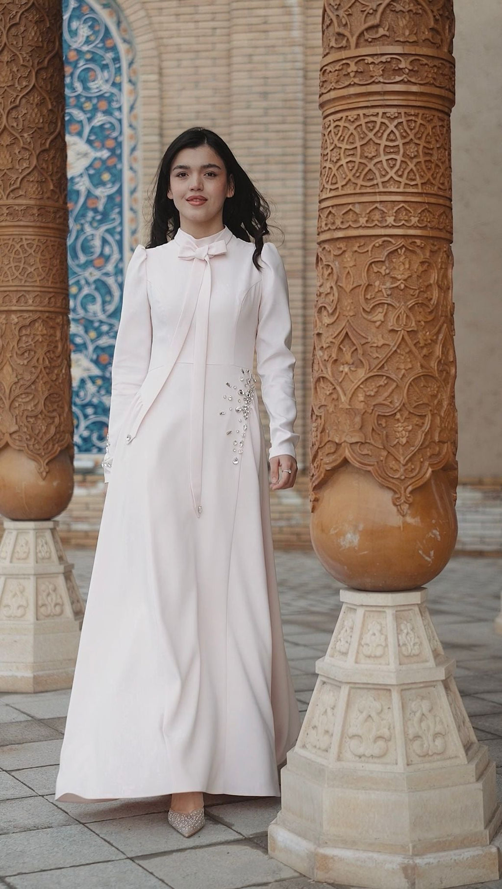 Talia Abiye Açık Pudra