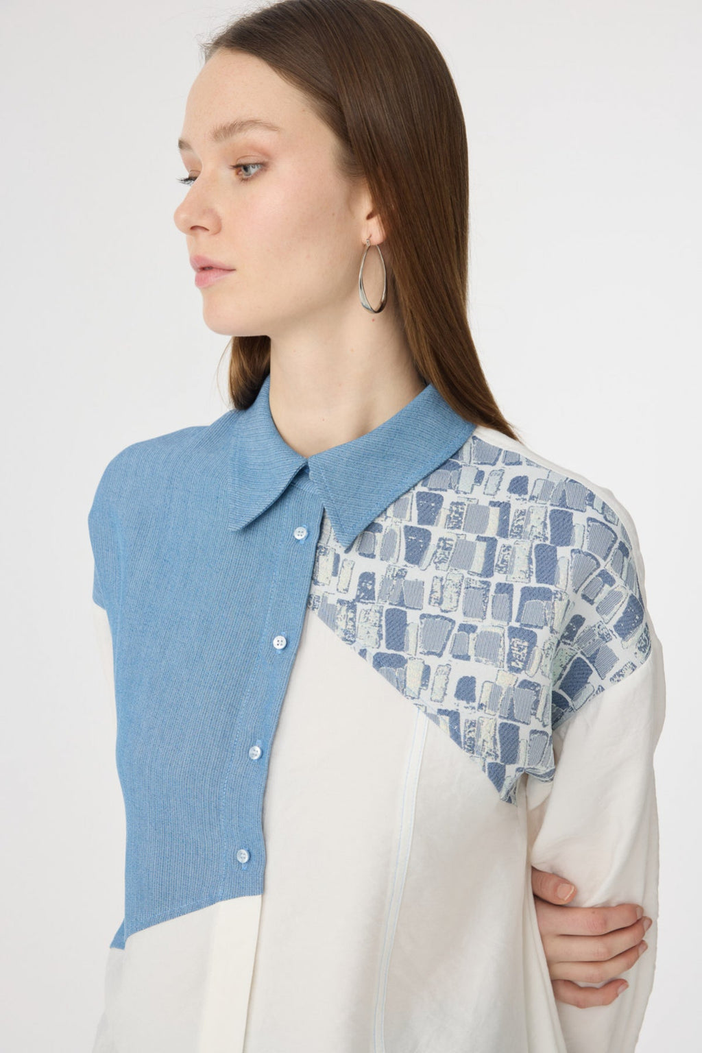 T-1634 SOLENA 38-42 (38 ÇİFT) Ekru Tunik 1634