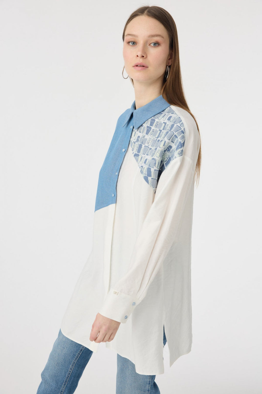 T-1634 SOLENA 38-42 (38 ÇİFT) Ekru Tunik 1634