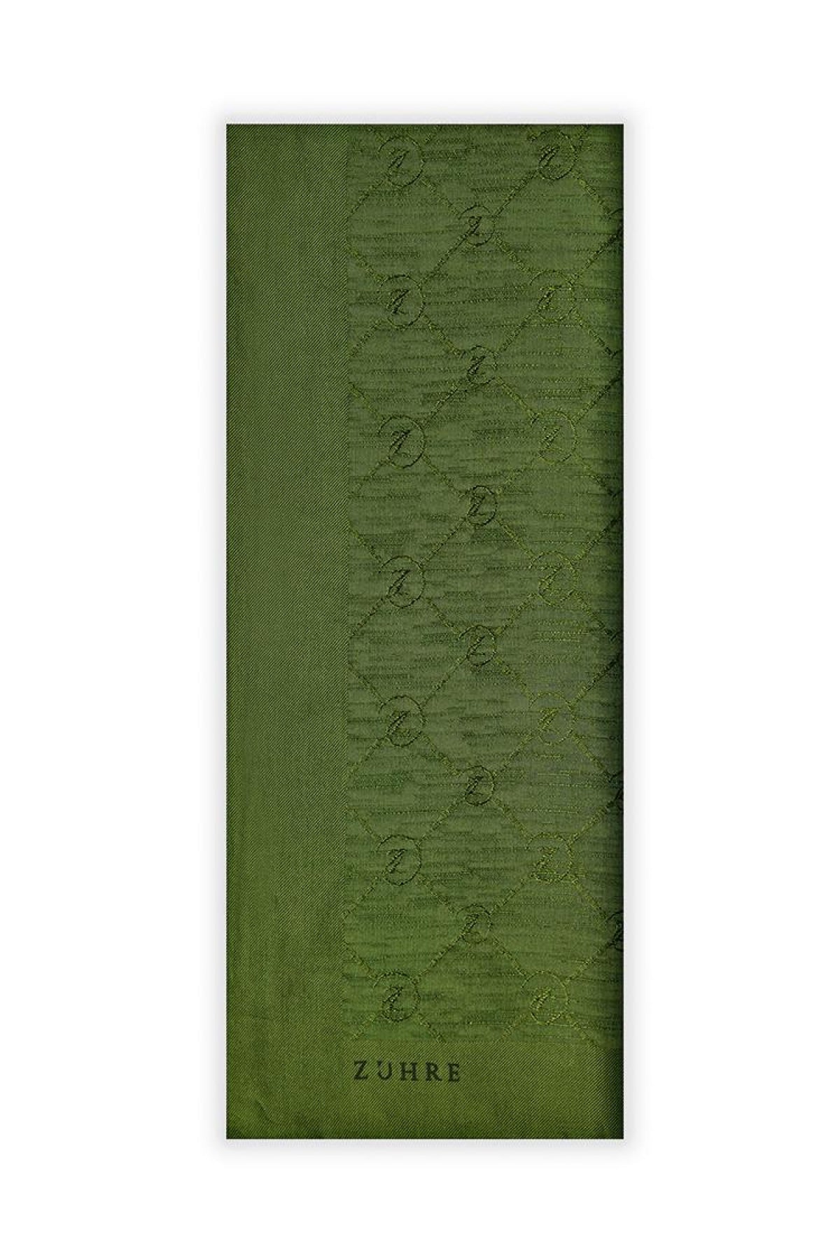 Zühre Koza Z Monogram Haki Şal 0014