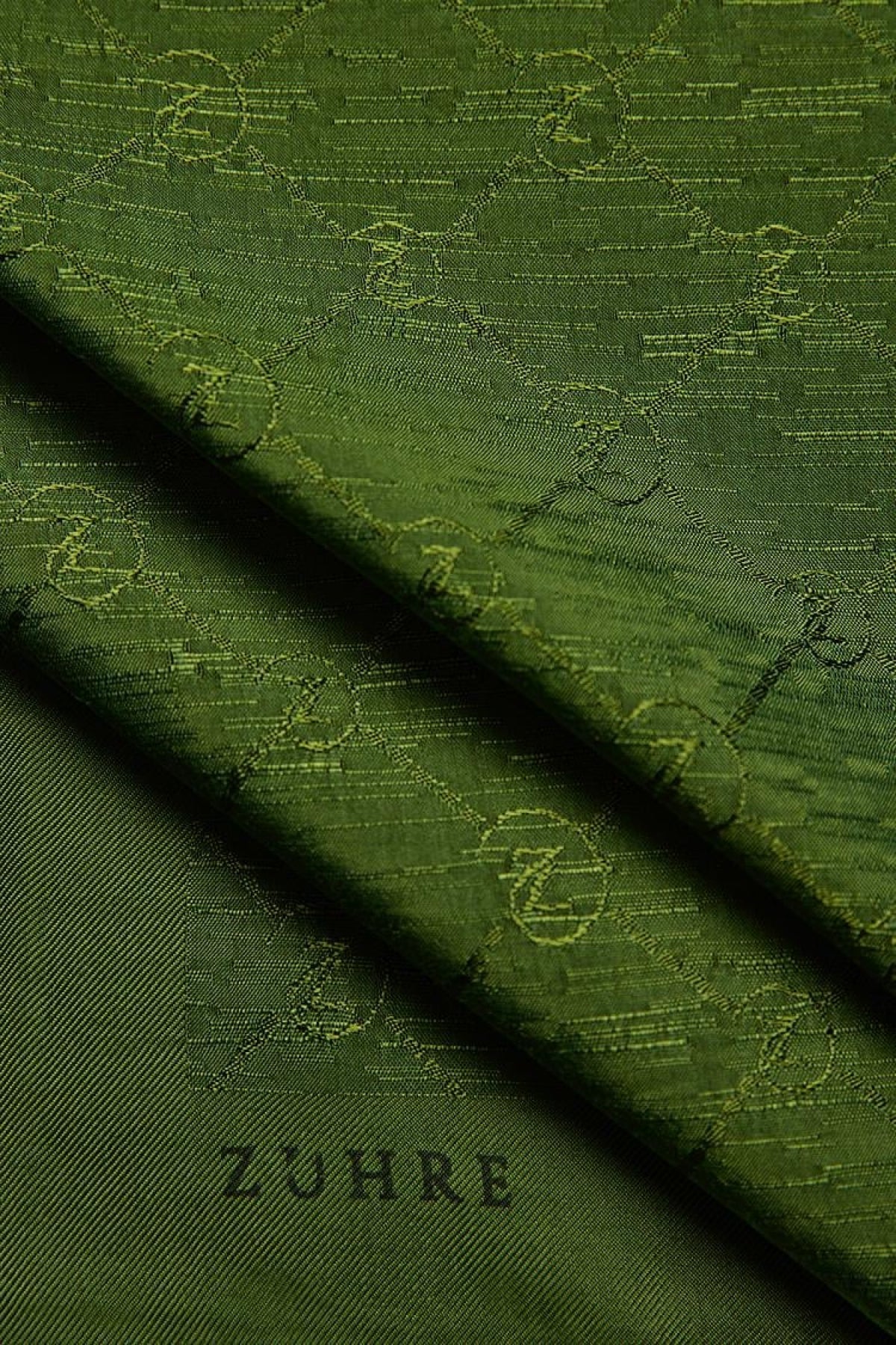 Zühre Koza Z Monogram Haki Şal 0014
