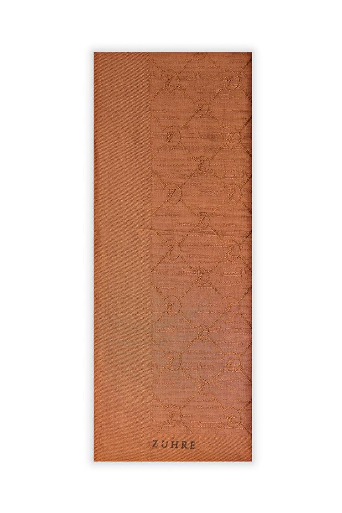 Zühre Koza Z Monogram Kiremit Şal 0014