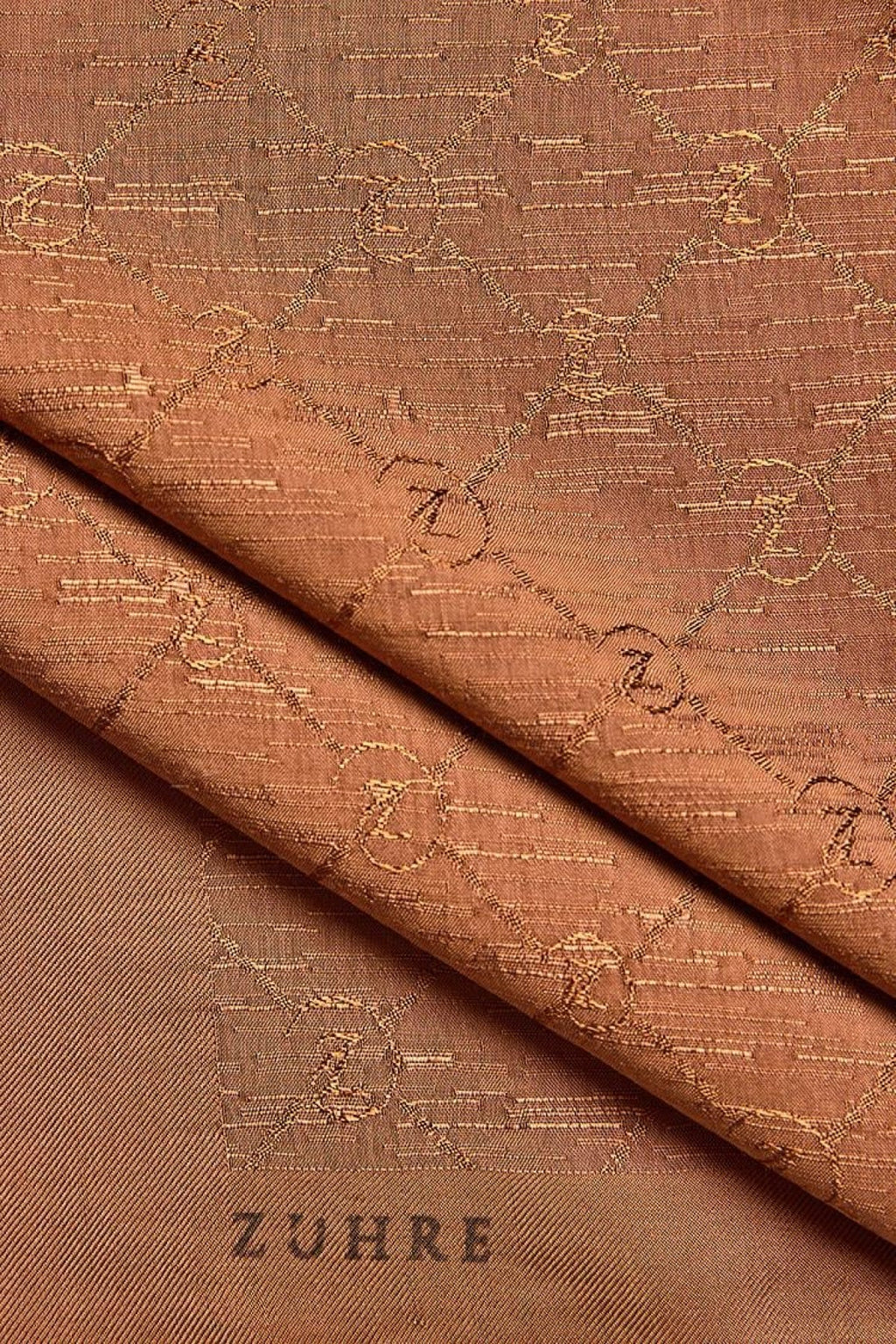 Zühre Koza Z Monogram Kiremit Şal 0014