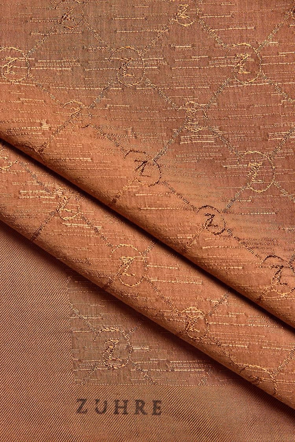 Zühre Koza Z Monogram Kiremit Şal 0014