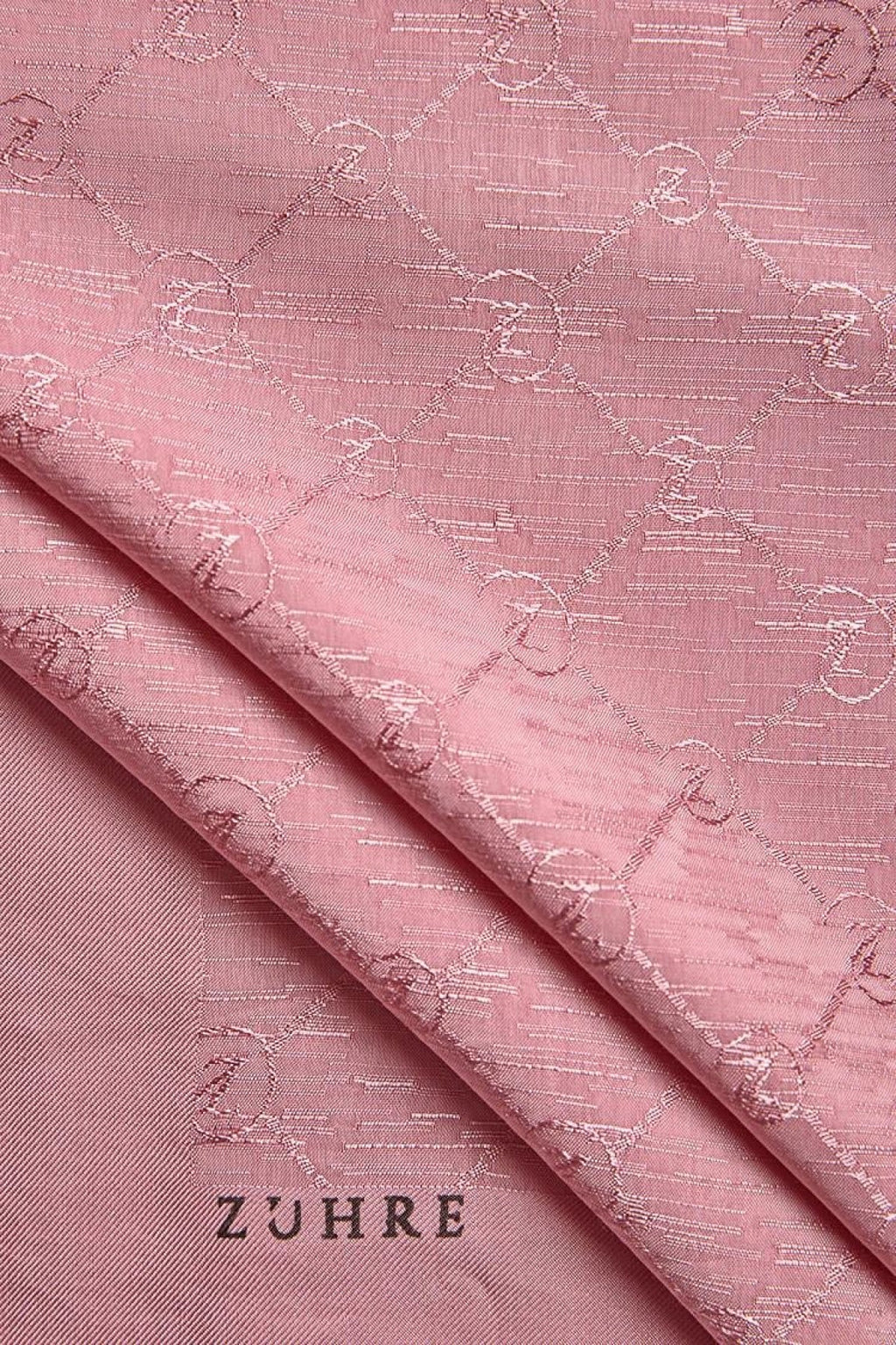 Zühre Koza Z Monogram Pembe Şal 0014