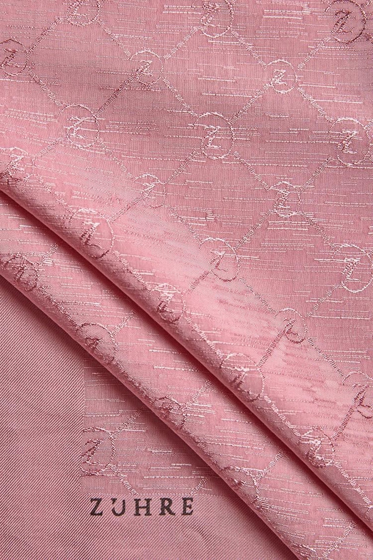 Zühre Koza Z Monogram Pembe Şal 0014