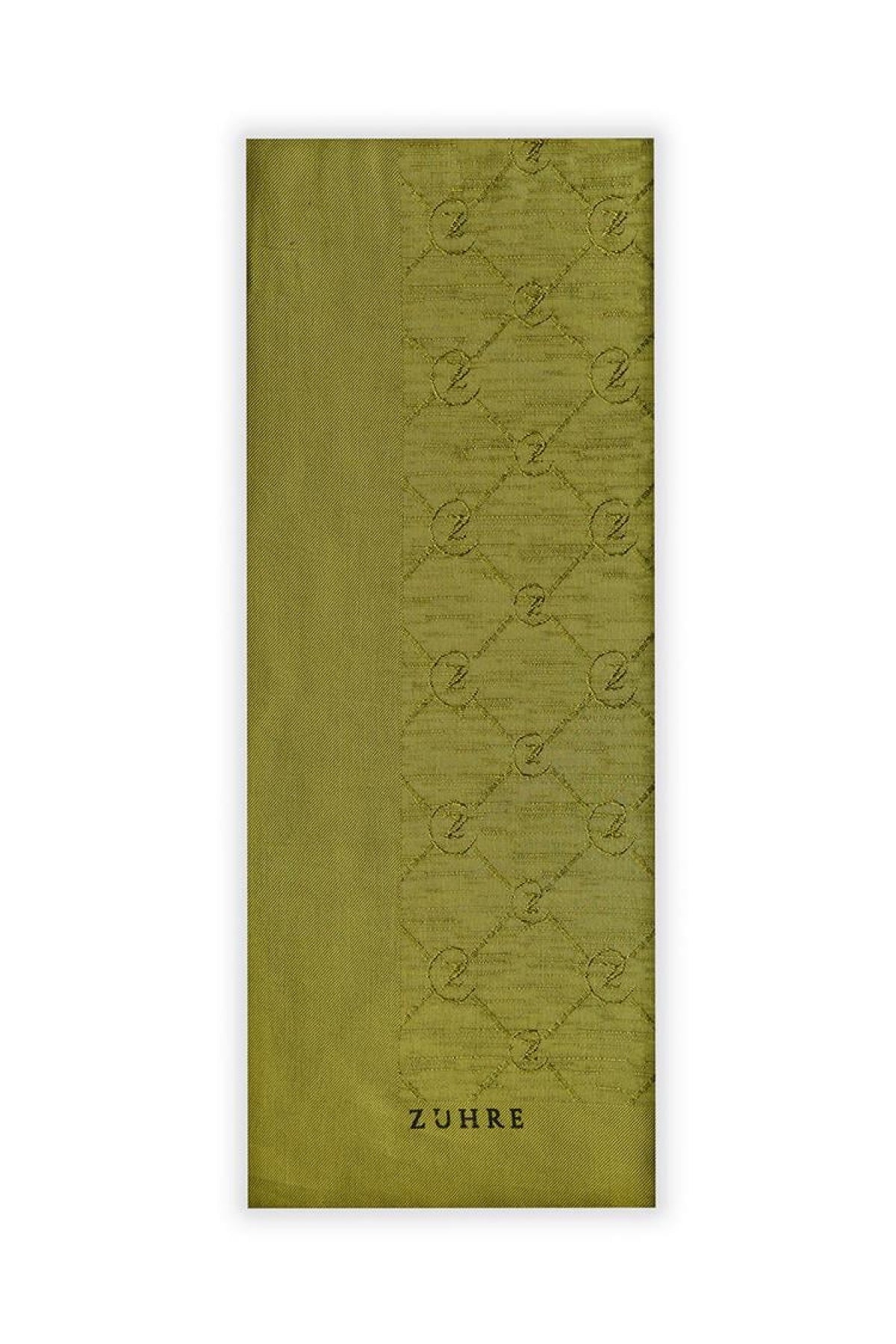 Zühre Koza Z Monogram Olive Şal 0014