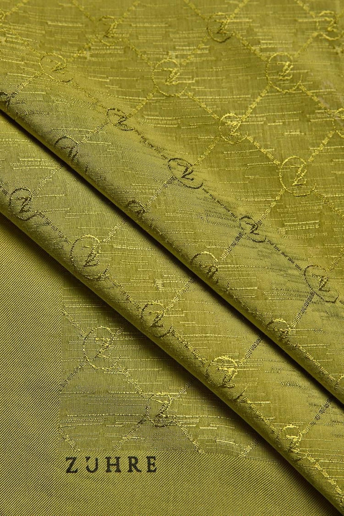 Zühre Koza Z Monogram Olive Şal 0014