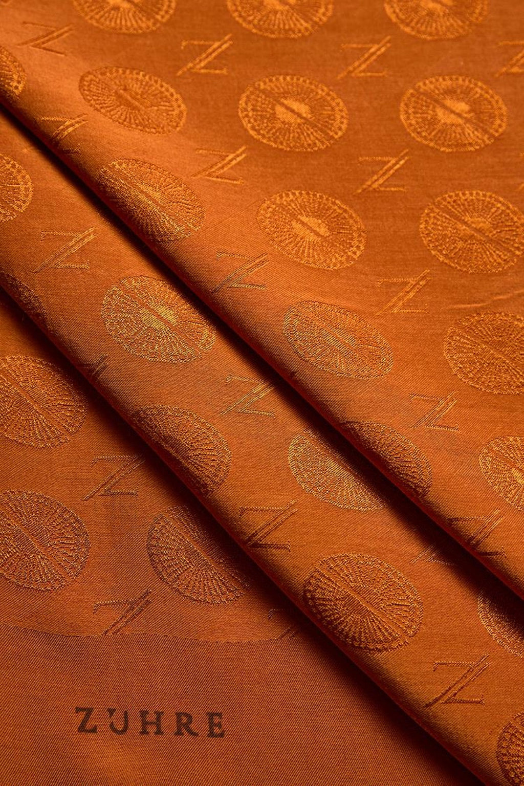 Zühre Gizem Z Monogram Kiremit Şal 0015