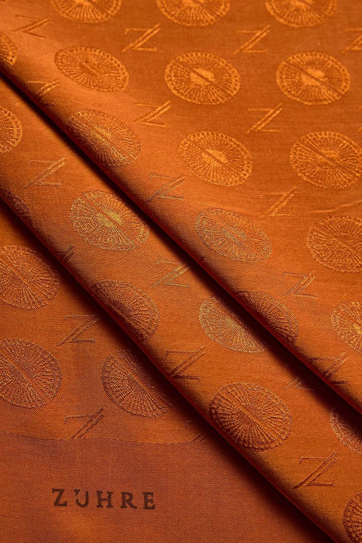Zühre Gizem Z Monogram Kiremit Şal 0015
