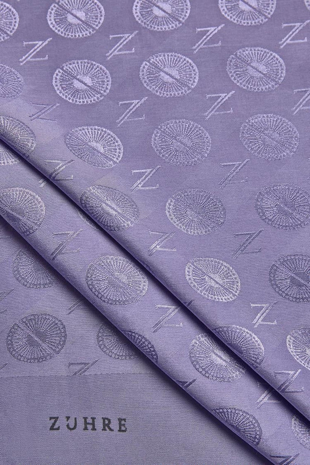 Zühre Gizem Z Monogram Lila Şal 0015
