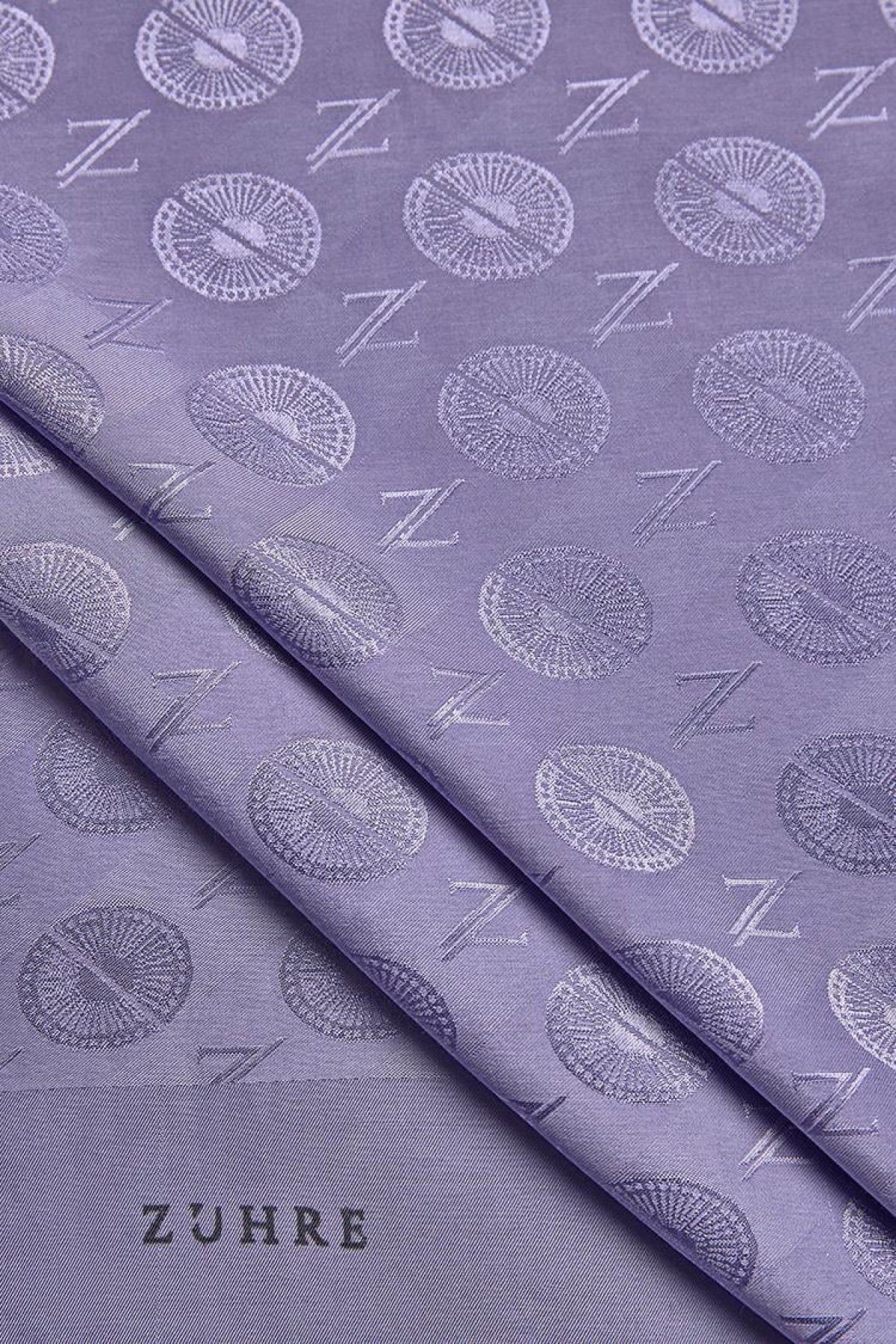 Zühre Gizem Z Monogram Lila Şal 0015