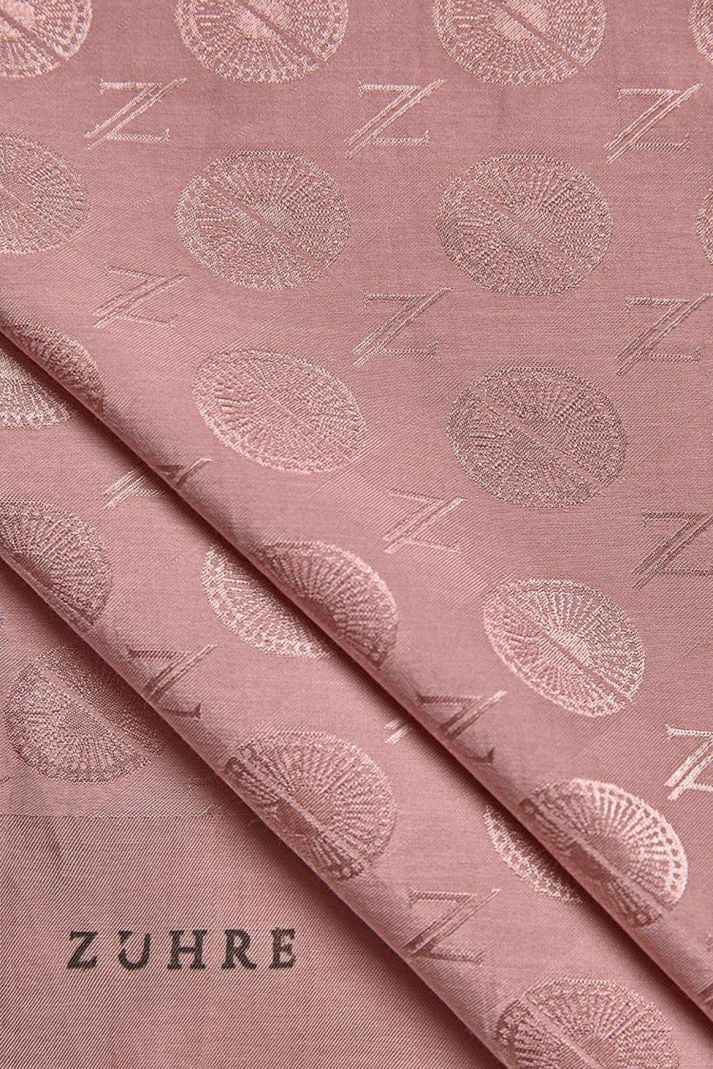 Zühre Gizem Z Monogram Pudra Şal 0015