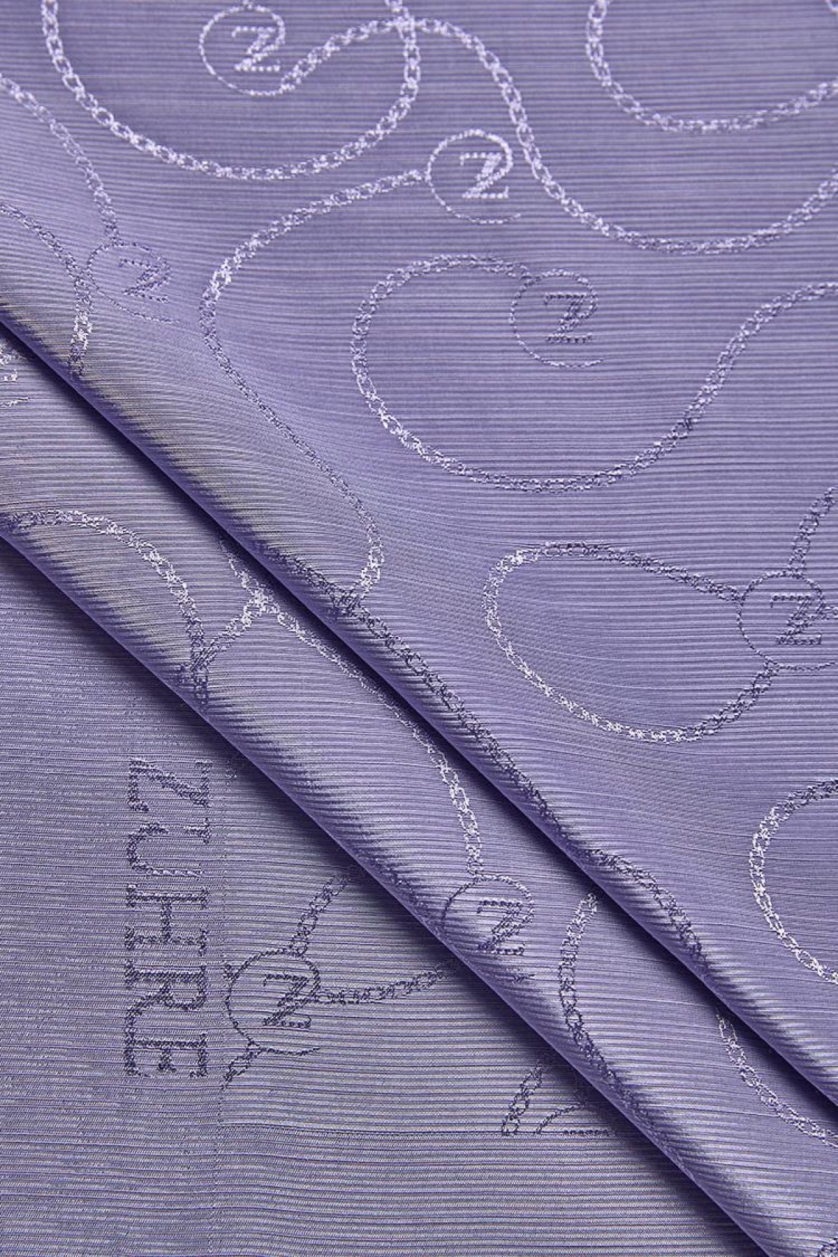 Zühre Flamlı Zincir Z Monogram Lila Şal 0016