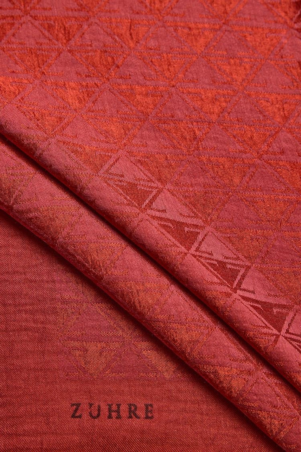 Zühre Rüya Z Monogram Kiremit Şal 0017