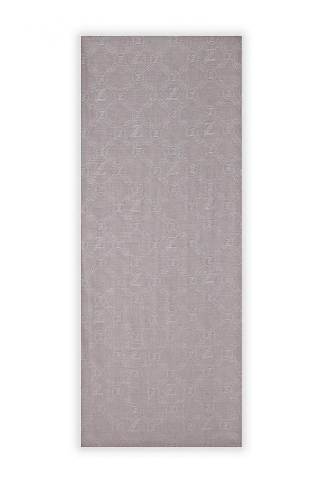 Monogram Desenli Sera Gri Şal 0021
