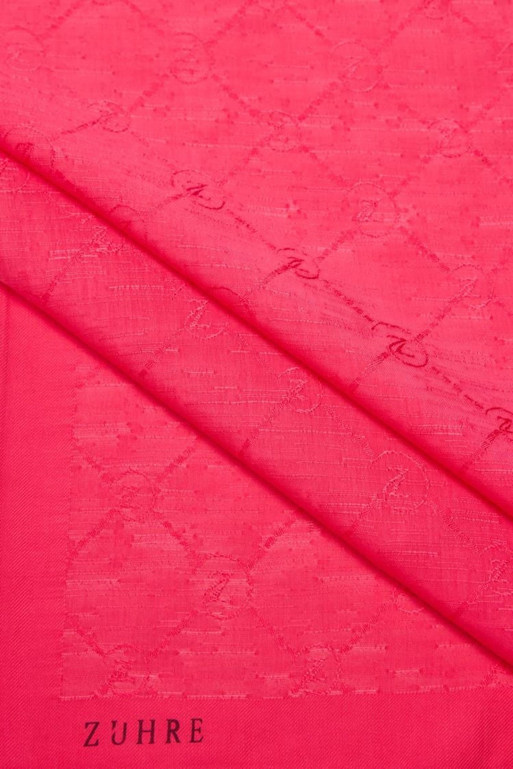 Zühre Koza Z Monogram Fuşya Eşarp 0082