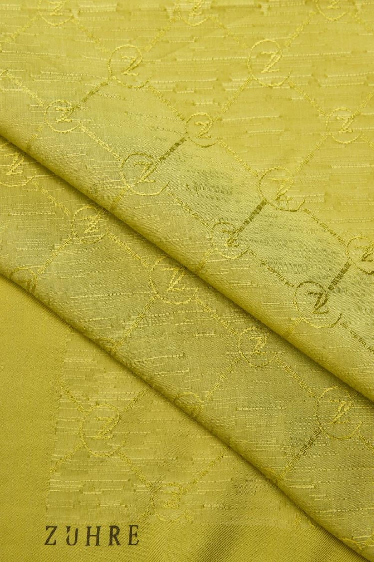 Zühre Koza Z Monogram Olive Eşarp 0082