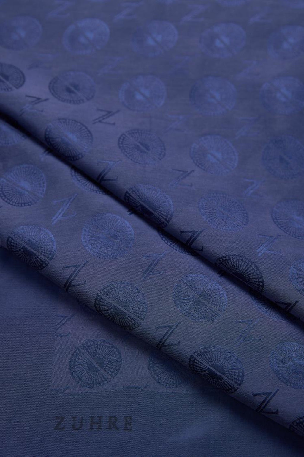 Zühre Gizem Z Monogram Lacivert Eşarp 0083
