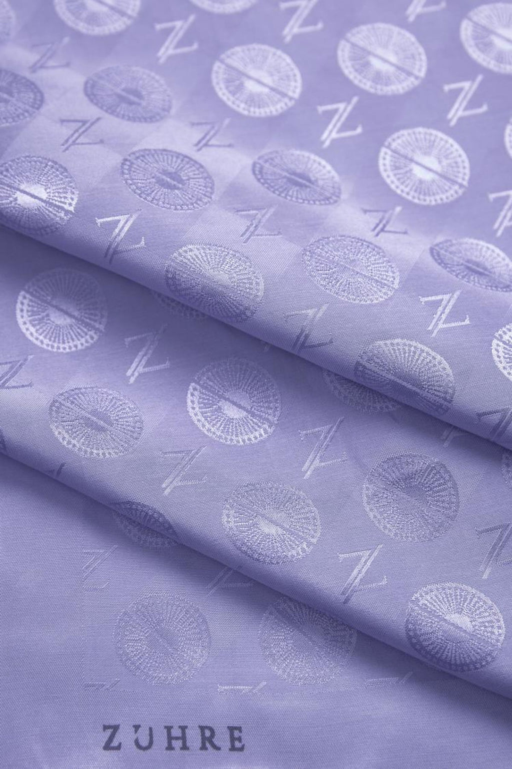 Zühre Gizem Z Monogram Lila Eşarp 0083