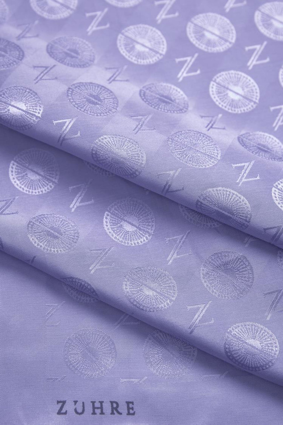 Zühre Gizem Z Monogram Lila Eşarp 0083