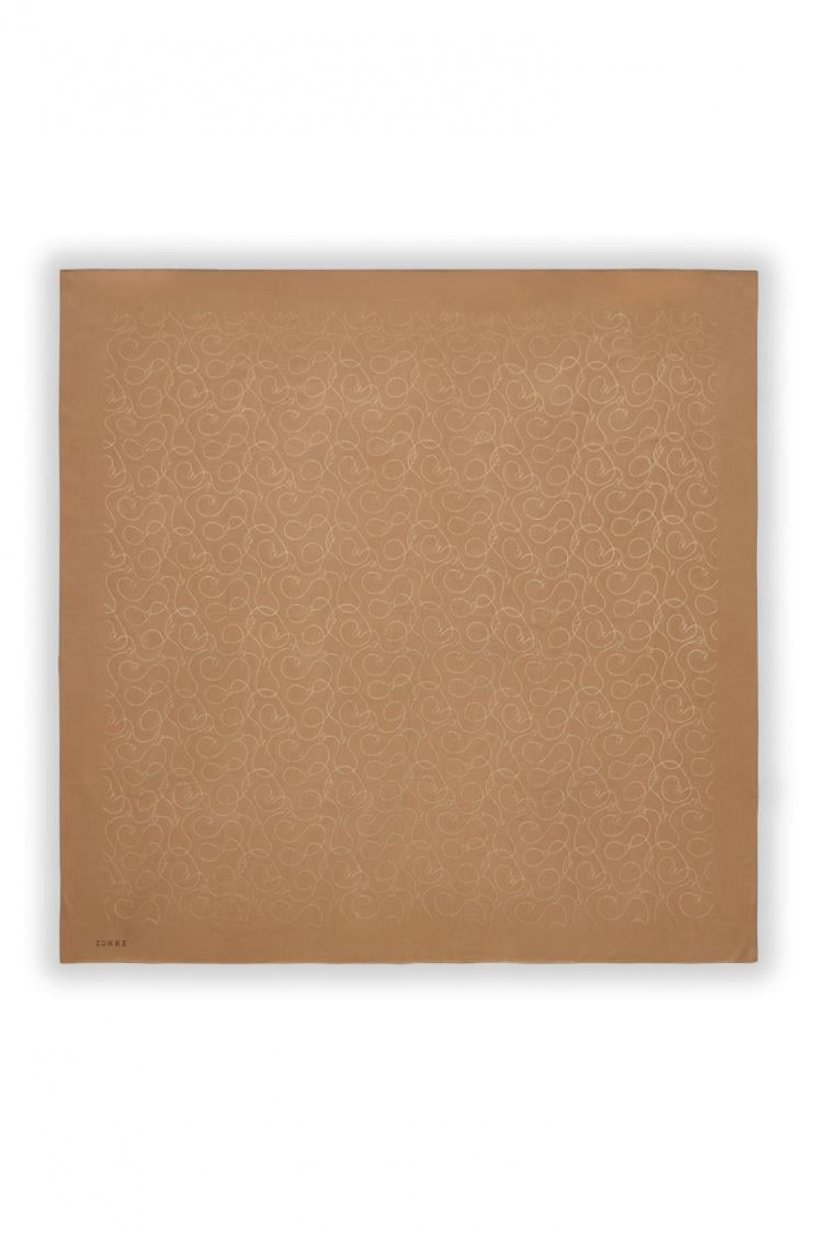 Zühre Flamlı  Zincir Z Monogram Camel Eşarp 0084