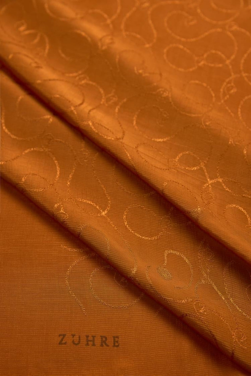 Zühre Flamlı  Zincir Z Monogram Kiremit Eşarp 0084