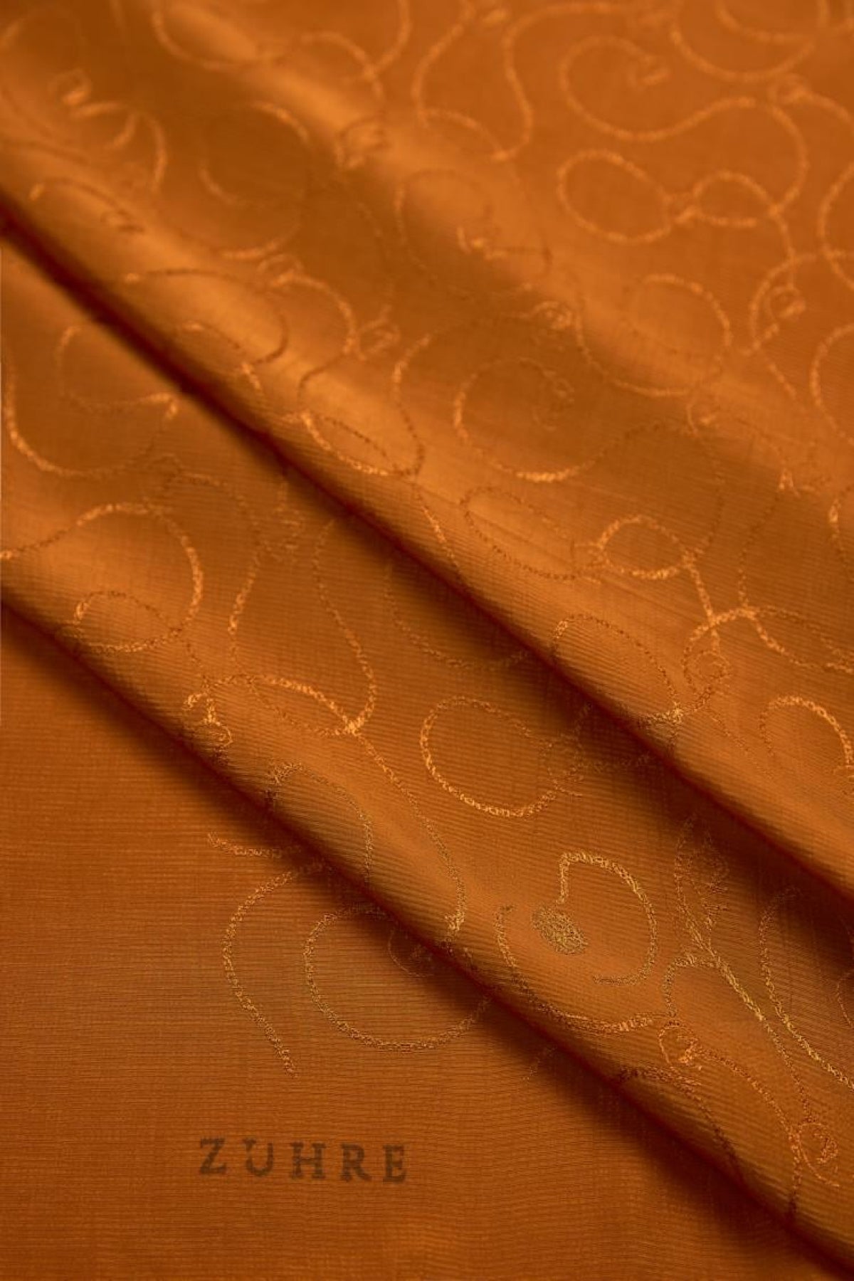 Zühre Flamlı  Zincir Z Monogram Kiremit Eşarp 0084