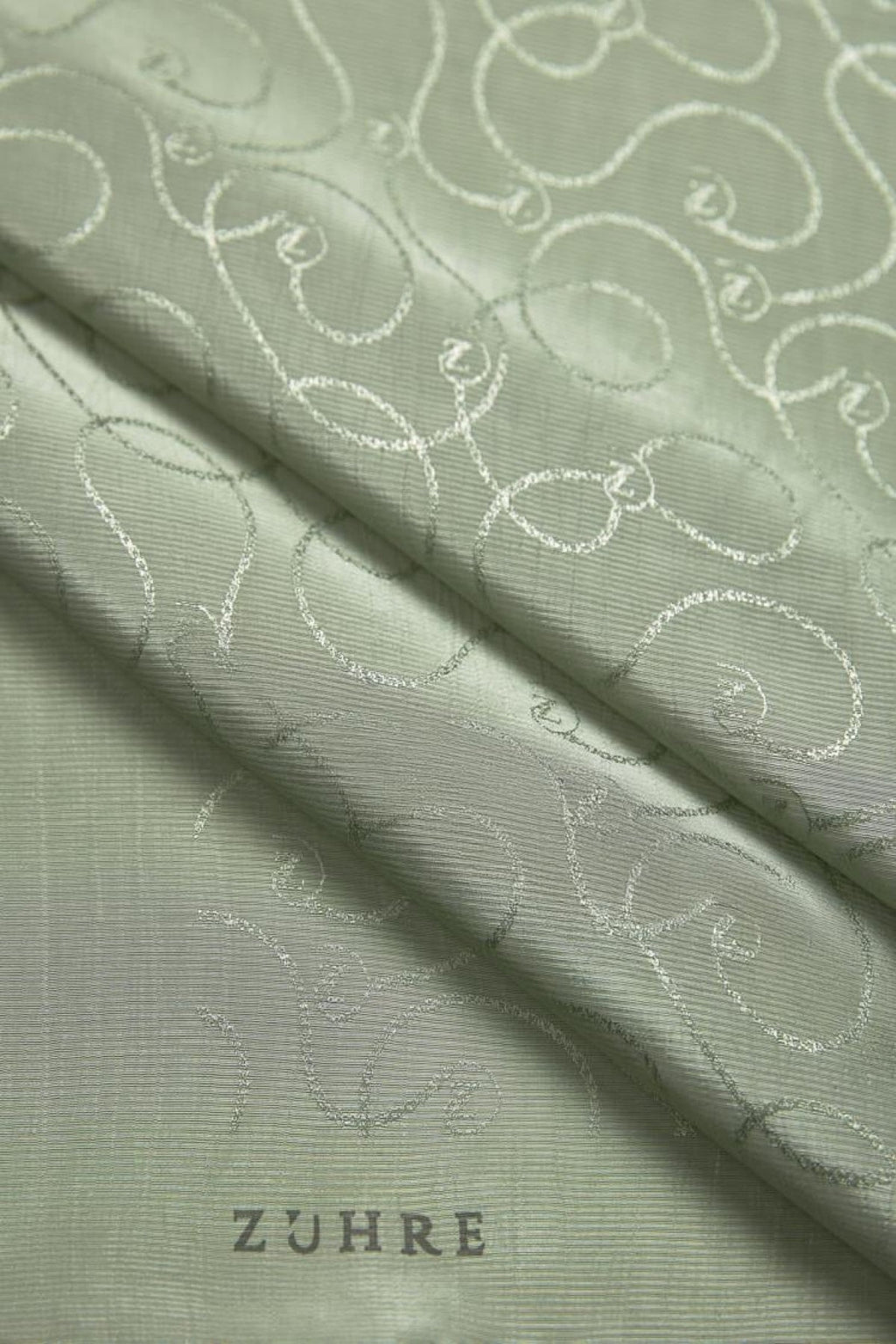 Zühre Flamlı  Zincir Z Monogram Olive Eşarp 0084