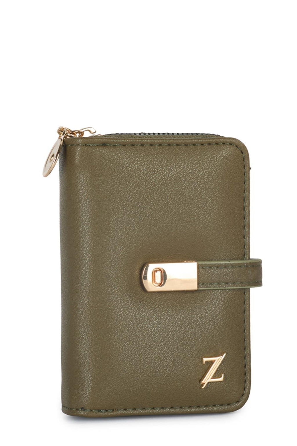 Fermuarlı Mini Haki Cüzdan 025