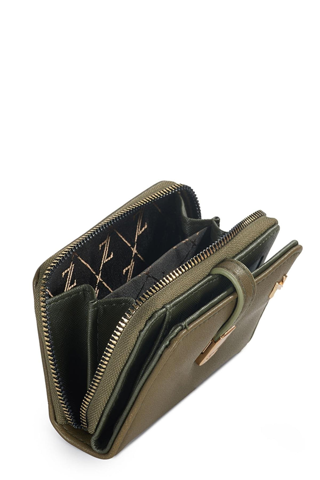 Fermuarlı Mini Haki Cüzdan 025