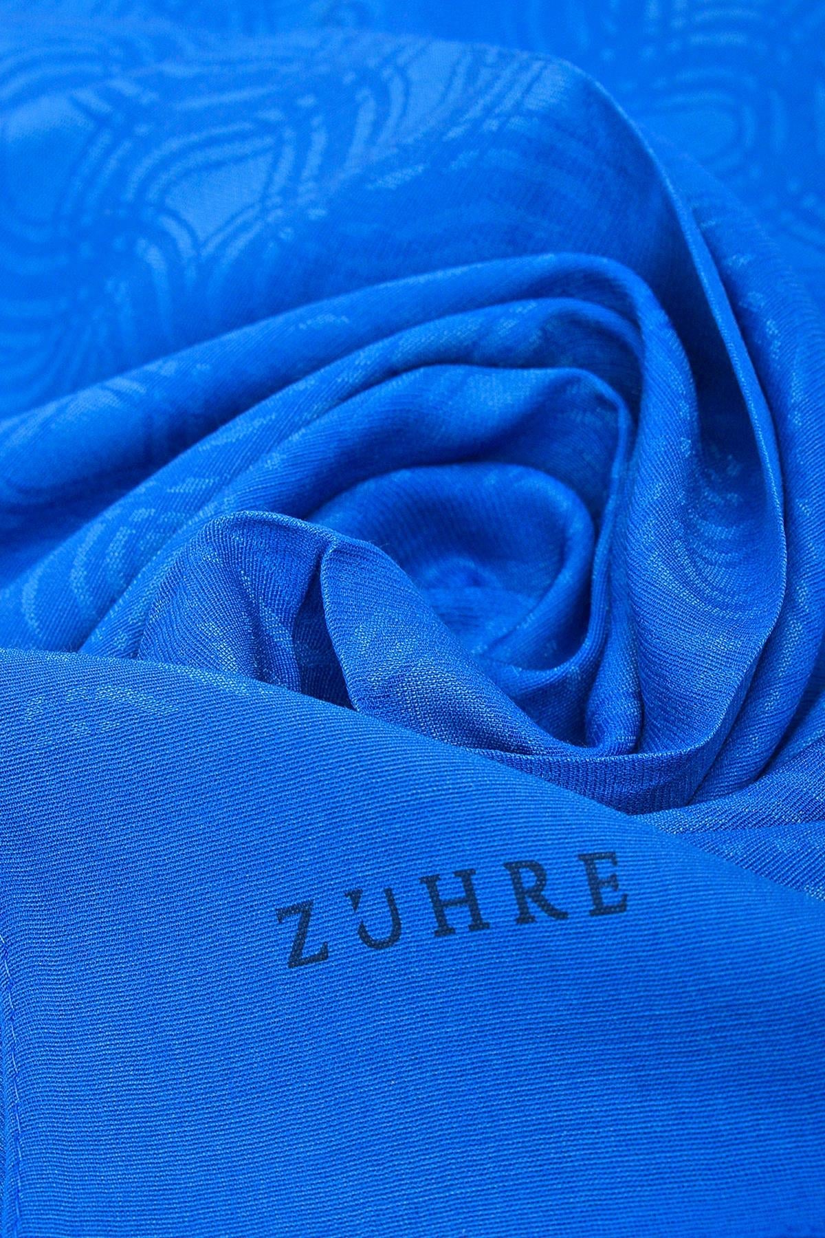 Ebruli Indigo Şal 0010