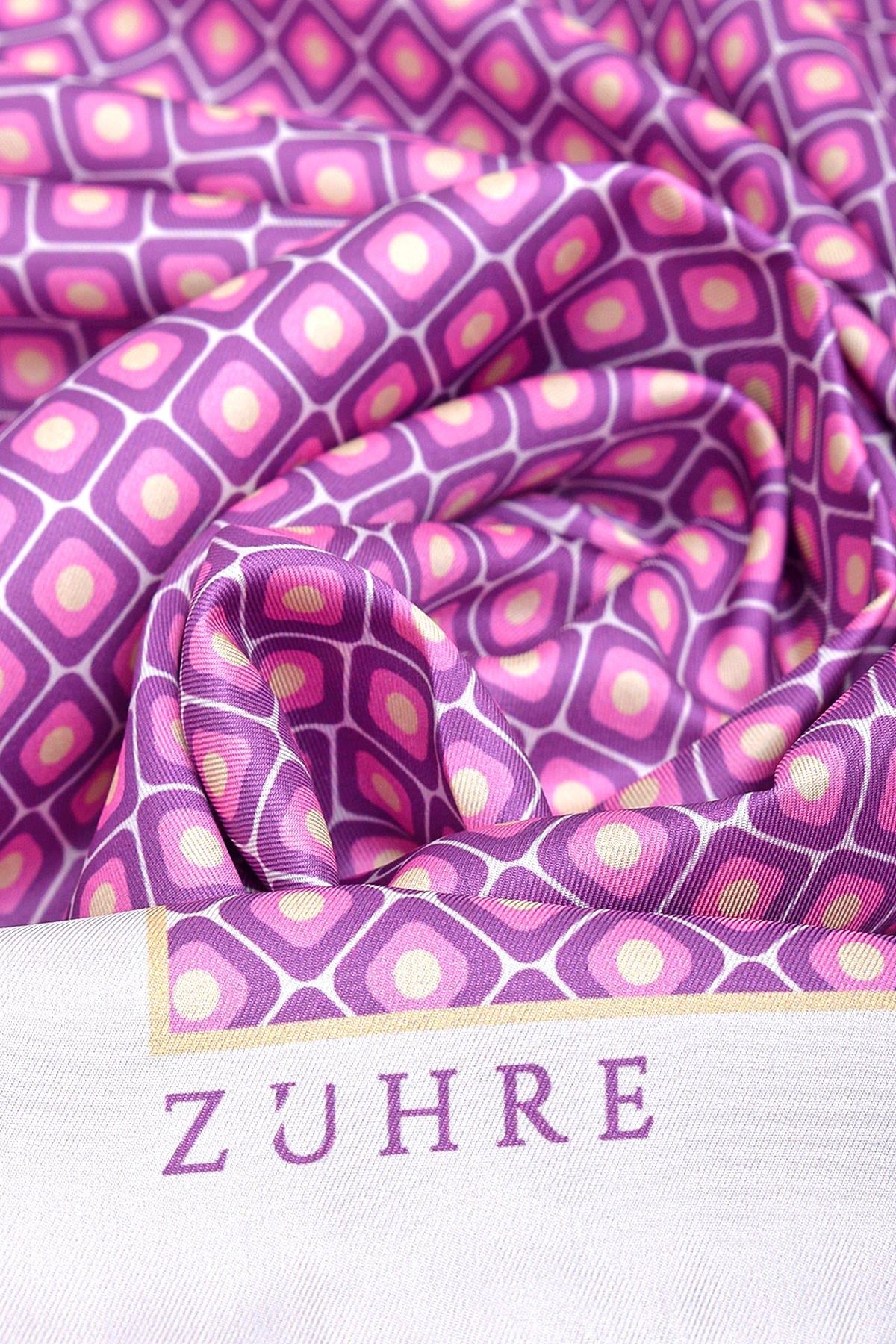 Desenli Polyester Twill V4 Eşarp 0077