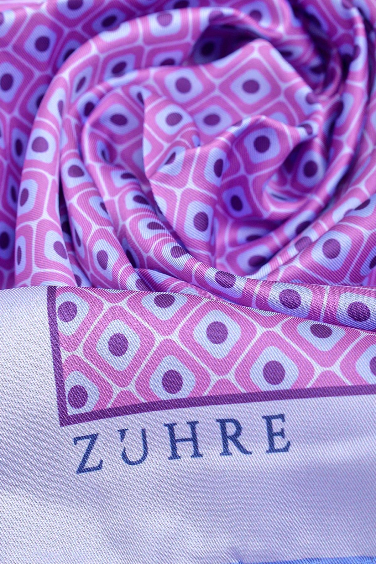 Desenli Polyester Twill V10 Eşarp 0077