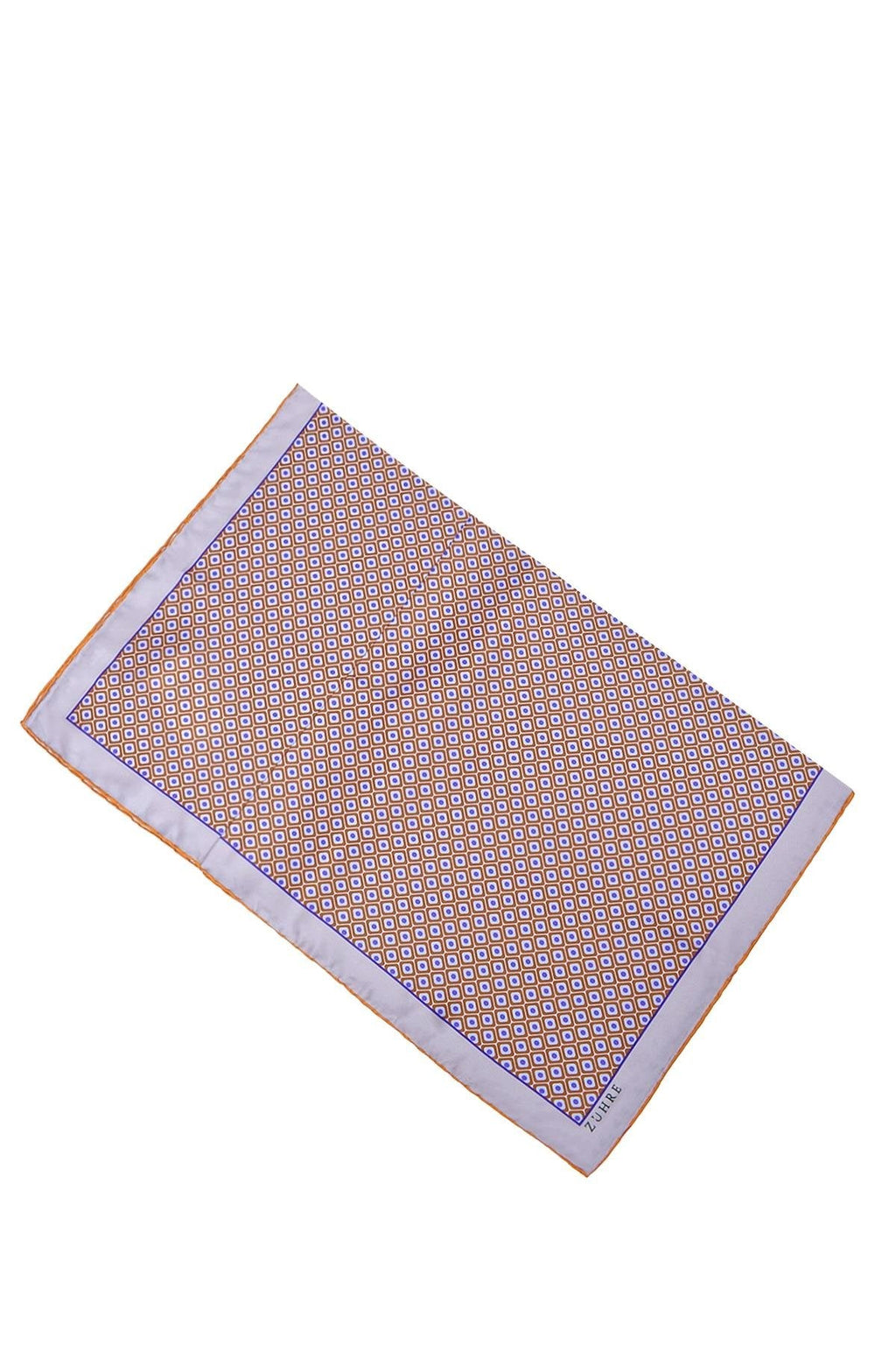 Desenli Polyester Twill V-Orj Eşarp 0077