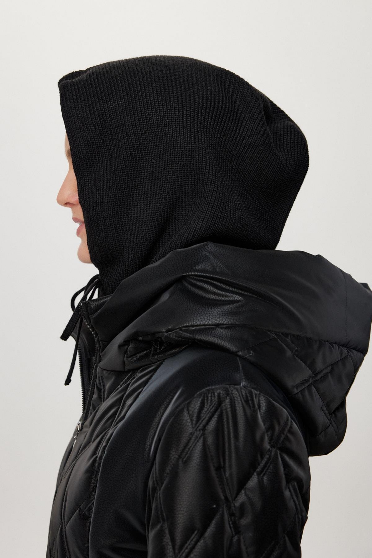 Balaclava Triko Başlık Siyah Şapka 0004