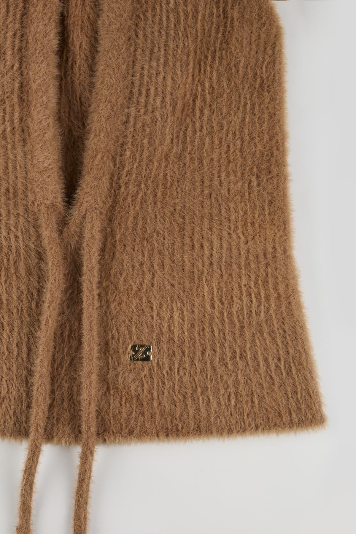 Balaklava Triko Başlık Camel Şapka 0005
